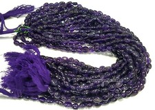 Natural Purple Amethyst Smooth Nuggets 4-9mm Gemstone Beads 13 Inch long