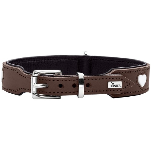 Collar HUNTER Love marrón collar de cuero collar de perro cuero corazones - Imagen 3 de 96