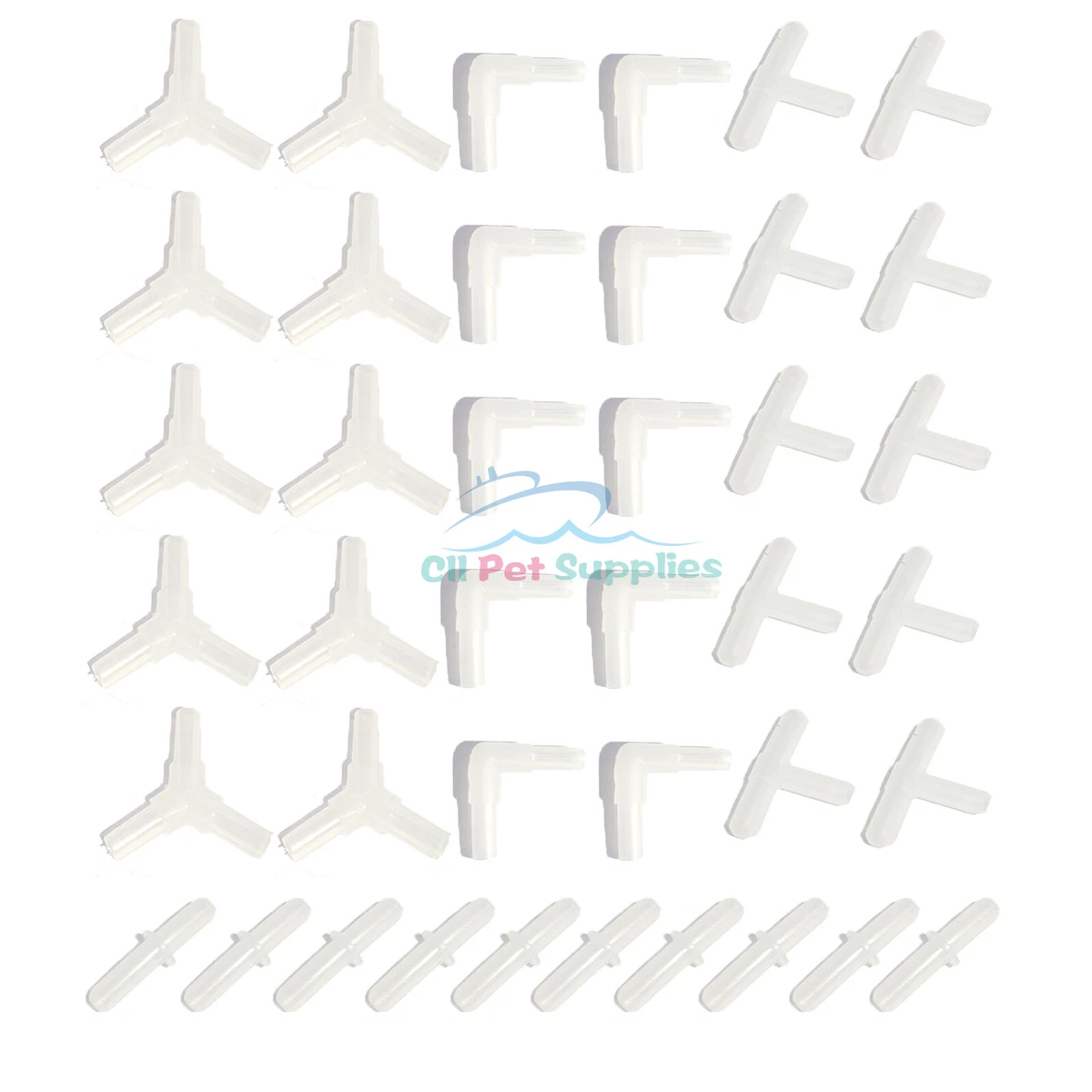 AQUANEAT Aquarium Airline Tubing Connector, Fish Tank Air Pump Connector, 40Pcs