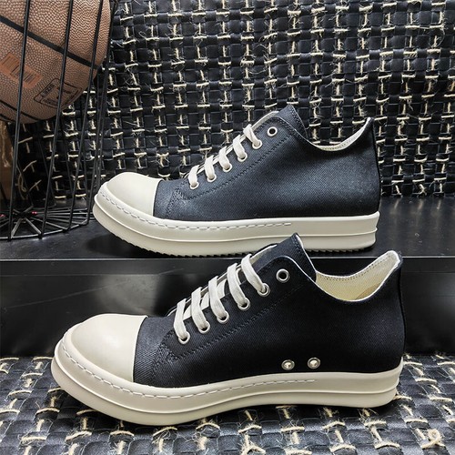 RRRRi)c)k Owens Breathable low top canvas casual platform sneakers - Picture 4 of 15