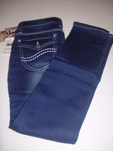 Lee Girl's Skinny Leg Adjustable Waist Jeans Comfy Deep Blue $34. Sz 5 or 7 NWT - Picture 2 of 7