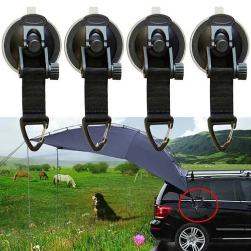 4/8X Heavy-Duty Suction Cups Tie Downs Hooks Strong For Car Awning Camping Tarp - Picture 1 of 11