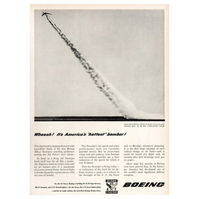 1948 Boeing: Whoosh Americas Hottest Bomber Vintage Print Ad
