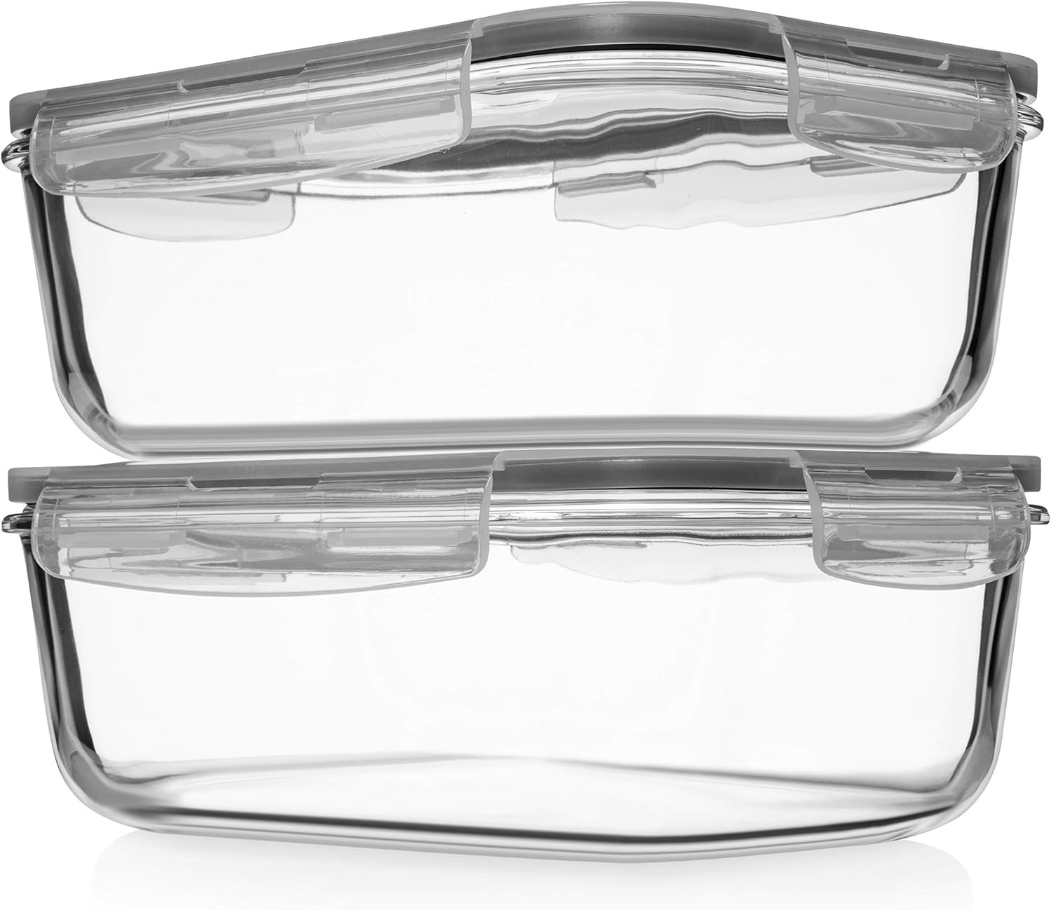 63oz 4-Piece Glass Food Storage Set with 2 Containers & Lids