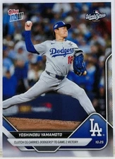 Yoshinobu Yamamoto 2025 MLB Topps NOW Clutch CG Dodgers Game 2 Victory #901