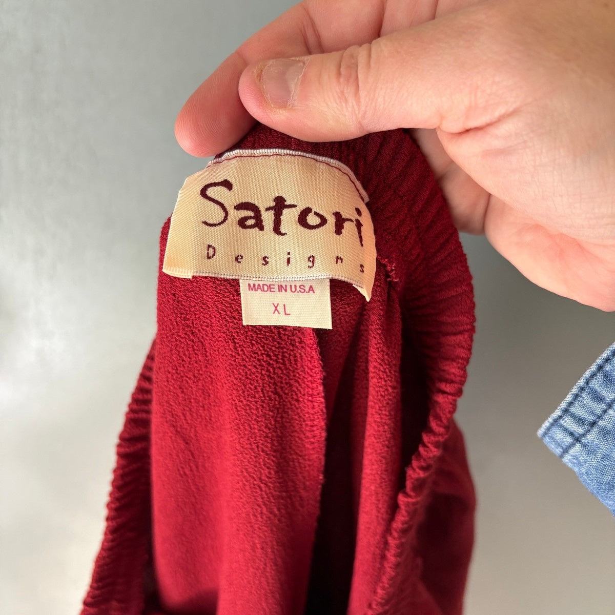 SATORI DESIGNS Women's XL Red Rayon Hippie Boho Comfort Pants Colorful Japanese View 2