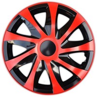 "Radkappen Radzierblende Radkappe 4× NRM Draco Rot/Schwarz 14\""