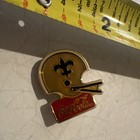 New Orleans Saints Coca-Cola Helmet Pinback Lapel Pin Gold Tone Red NFL — photo 3