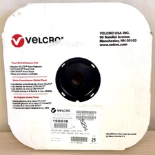 VELCRO Brand 190836 BLACK  LOOP Roll 5/8" W x 75' L Individual Tape Strips New