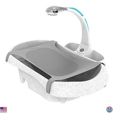 3-in-1 Baby Bathtub Set with Sling, Soothing Shower Head  Soft Brush