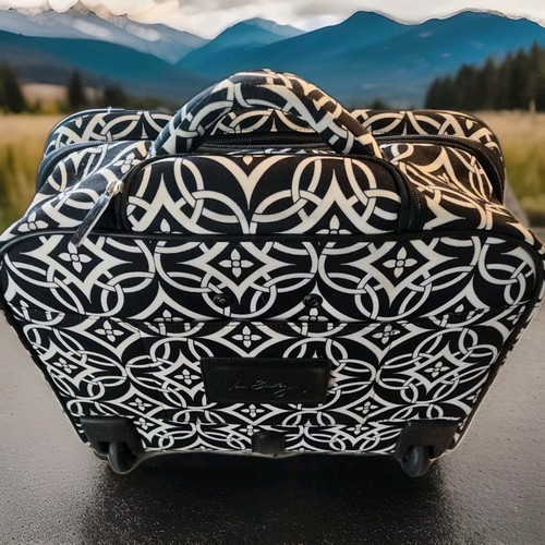 Vera Bradley On a Roll Bag Rolling Luggage Suitcase - Barcelona Pattern - Picture 2 of 10