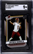 2024 Panini Clearly Donruss The Rookies Jayden Daniels #2 (RC) Commanders SGC 9