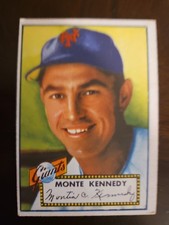 1952 Topps Set-Break #124 Monty Kennedy EX No Creases New York Giants