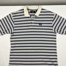 Vintage Phat Farm Polo Shirt Men s Size Large White Striped Short Sleeve