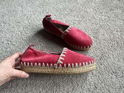 New Mou Women s Size 41 Espa Suede Espadrille Platform Shoes Slip On