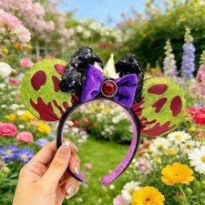Disney Parks Snow White Evil Queen Apple Headband Minnie Ears Mickey Resort NWT