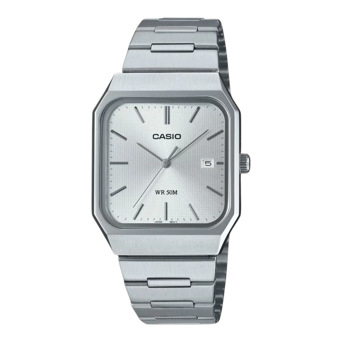 Casio MTP-B185D-7AV Mens Analog Quartz Watch Silver Dial Steel