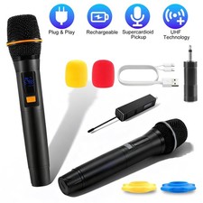 Wireless Microphone Dual Handheld Dynamic Microphone Karaoke Weddings DJ Party