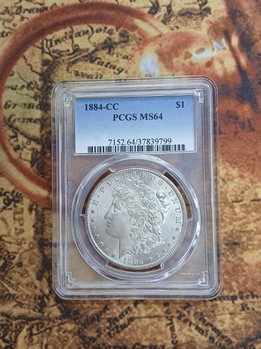 1884 CC PCGS MS64 SILVER 90% Morgan Dollar NGC   TP 0680