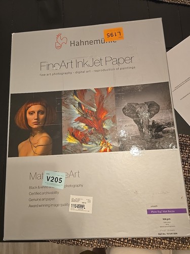 Hahnemuhle 17x 22" Deutsche Radierung FineArt Fotopapier 25