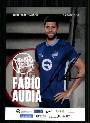 Fabio Audia Autogrammkarte Kickers Offenbach 2025-26 Original Signiert