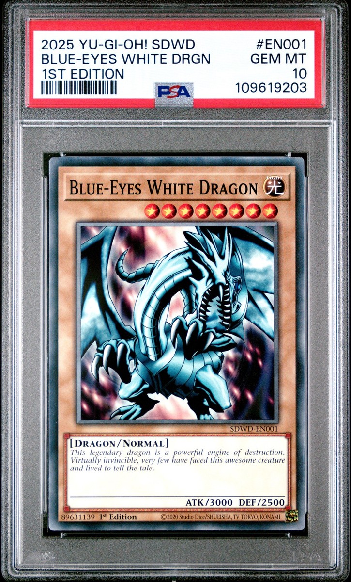 2025 1ST ED #EN001 BLUE-EYES WHITE DRAGON PSA 10 | eBay