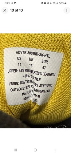 Polo Ralph Lauren 67 Adventure 300 Mid Suede Paneled Hiking Boots Men's Size 14 - Picture 8 of 8