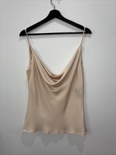 Vtg Valentino VZone Silk Charmeuse Draped Camisole Tank Top NWT Italy 48 / US 14