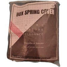 Box Spring Cover Queen Size Black W/Adjustment Straps Machine Wash Stretchy