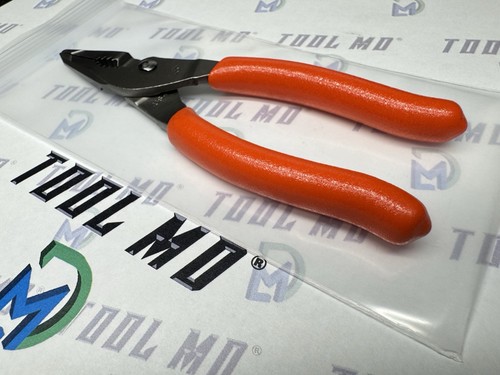 Snap-on Tools NEW ORANGE 5" Soft Grip Mini Long Nose Slip Joint Pliers ...