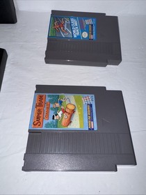 Nintendo World Class Track Meet And Super Team Games NES Used UNTESTED Read.