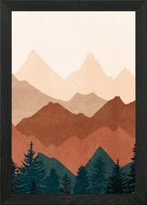 Sunset set No 1 Framed Wall Art Poster Canvas Print Picture