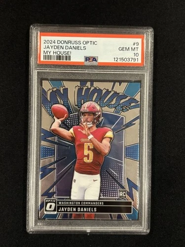 Jayden Daniels 2024 Optic My House ! Rookie Card PSA 10 #9 Commanders RC