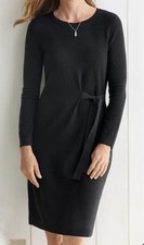 Talbots Black Side Tie Shimmer Shift Sweater Dress NWT Holiday Sparkle, Medium
