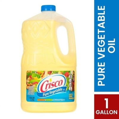 Crisco Pure Vegetable Oil 1 Gallon Cooking Oil for Frying Baking & Cooking