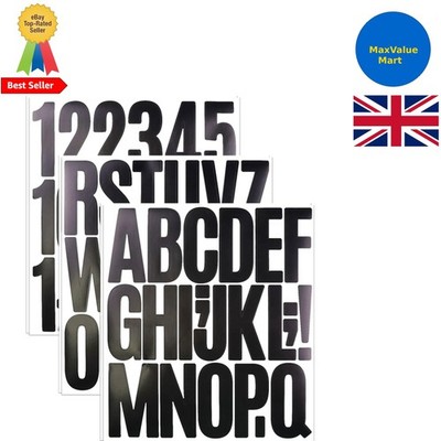 Elegante 3 Zoll schwarze Vinyl Buchstaben und Zahlen Aufkleber-perfekt für Scrapbooking