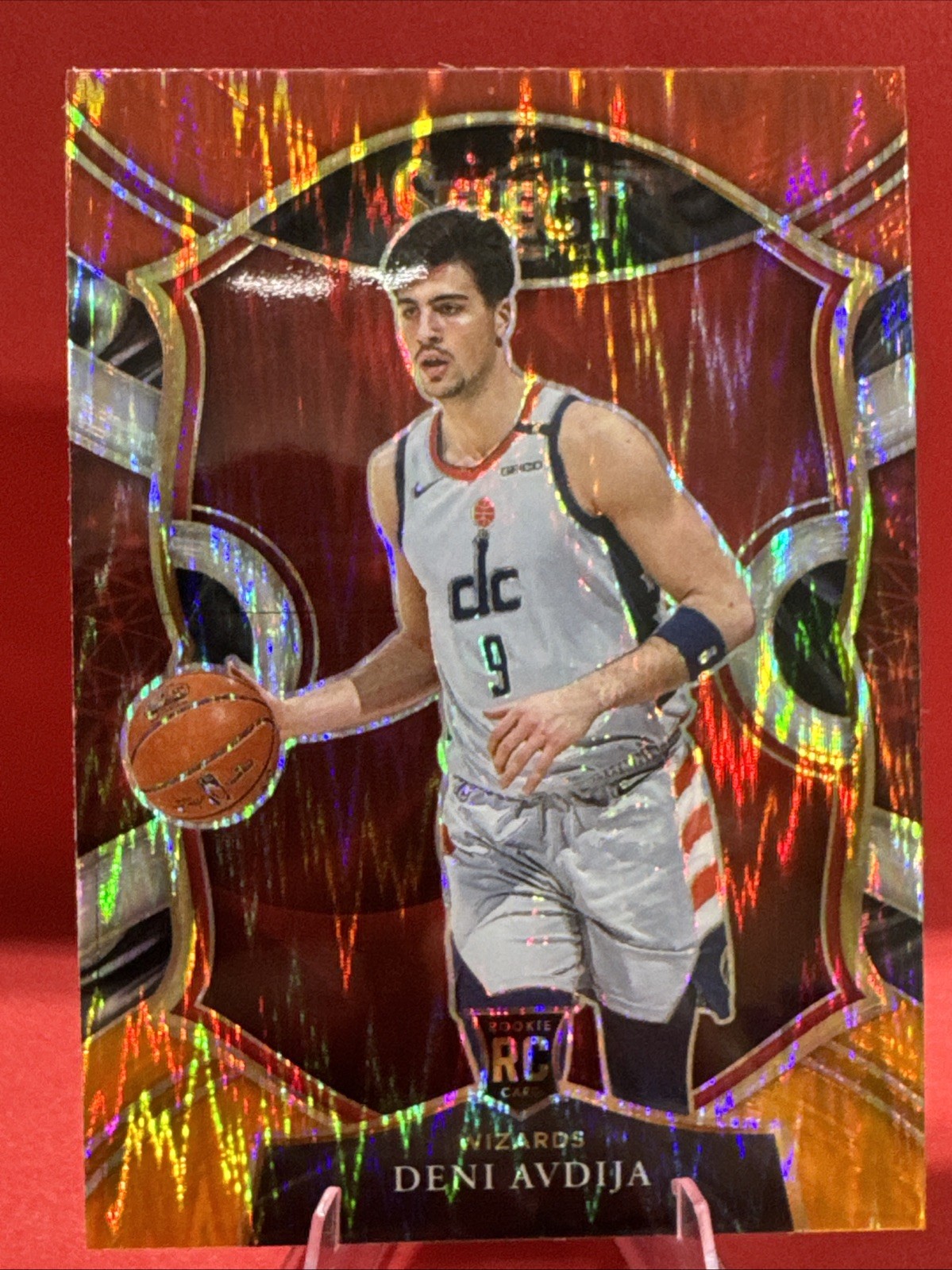 2020-21 SELECT RED WHITE ORANGE FLASH PRIZM💥DENI AVDIJA 💥#69🏀 RC