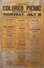 African American Picnic Sylvan Beach New York 1941 Black Americana Poster