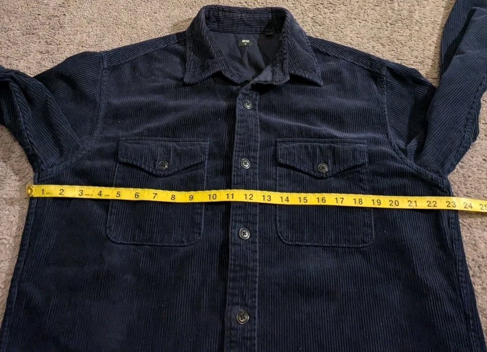 Camisa de Pana Uniqlo Abotonada Tareas de Trabajo Camisa Sobrecamisa Algodón Para Hombre Med Foto 4 de 4