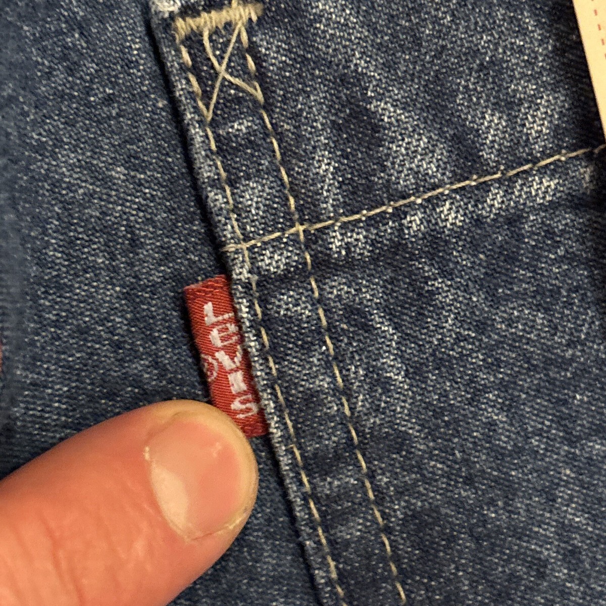 Levi Strauss Red Tab Carpenter Blue Jeans Pocket 33” x27