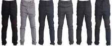 Victorious Mens Raw Denim Biker Joggers New Jogger Pants JG874