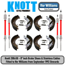 Knott Style Stainless Brake Cable and Shoe Kit for Ifor Williams TA5G 10?