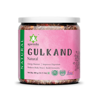 Ayurvedix Gulkand (Rose Petal Jam) 100% Natural | Sun-Cooked Chaitri Roses 400gm