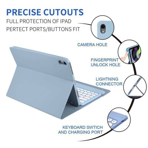 For iPad 5/6/7/8/9th Gen Air 3 4 5 Pro 11" Bluetooth Keyboard Case With Touchpad - Picture 7 of 46