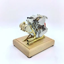 Mini 4.2CC OHV V-Twin Gasoline Engine Motorcycle Engine Model Educational Toys