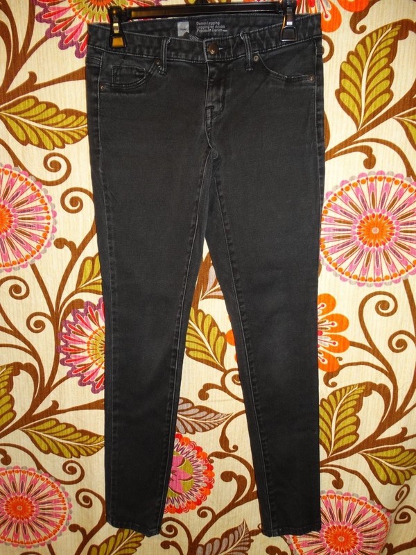 Women's Mossimo Jeans Denim Pants Legging Skinny Size 2 Black 5 Pocket Design