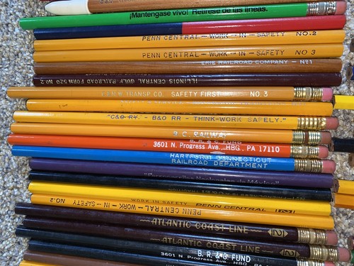 150 Vintage Wood Railroad pencils 140 different - Picture 9 of 11