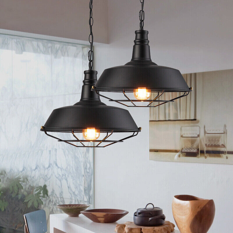  Ceiling Pendant Light, Retro Industrial Style, Single