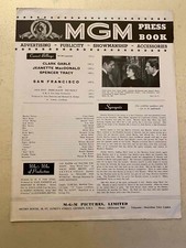 San Francisco British Pressbook 1936 Clark Gable, Jeanette MacDonald!