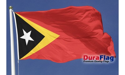 Osttimor Dura Flagge 5 x 3 Fuß - Schwerlast langlebig mit Clips und Haken
